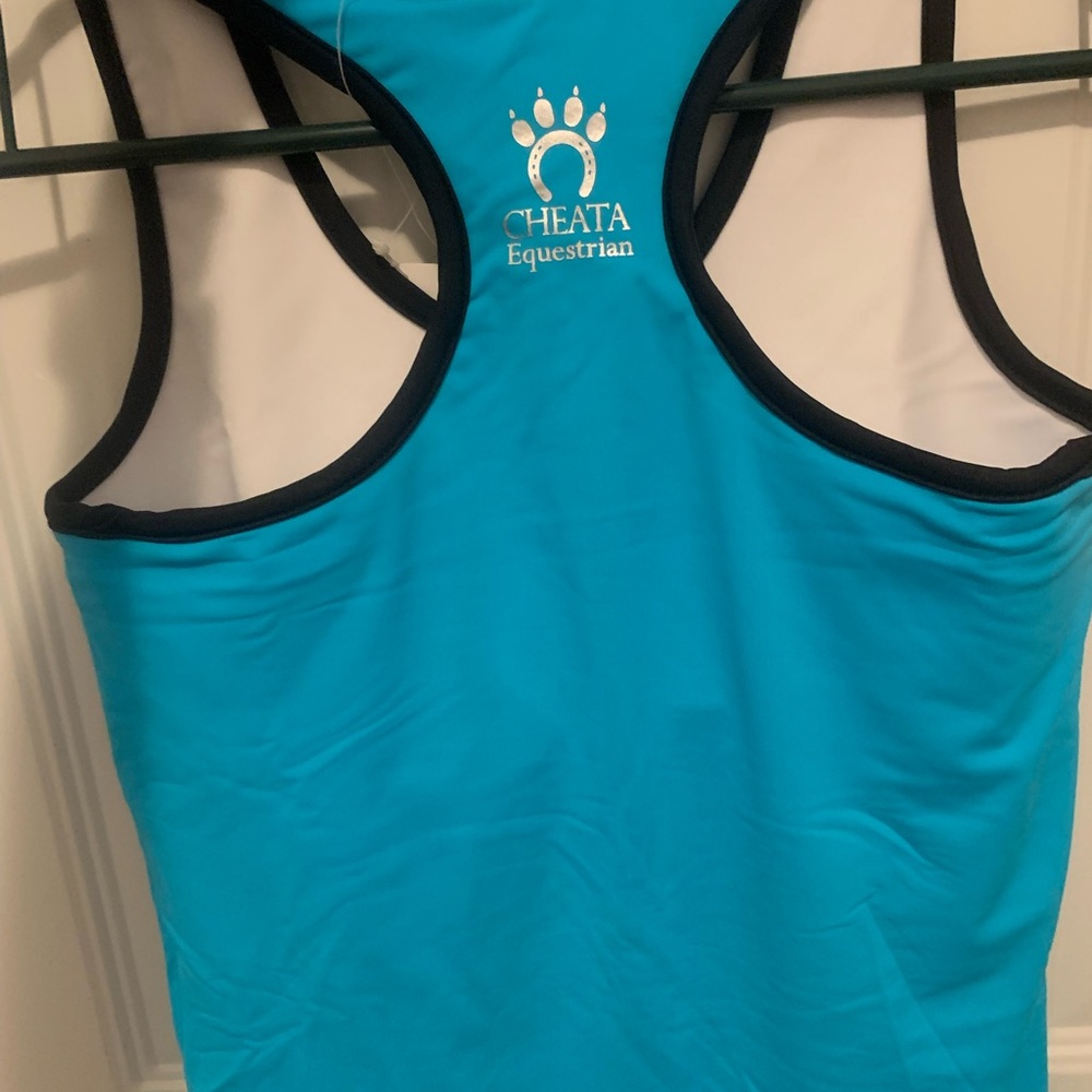NWT Cheetah equestrian built in sports bra with zip up back size xs. - Picture 7 of 8